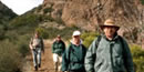 Backbone trail hikes lead to views of mountains, canyons, and the Pacific Ocean. Backbone trail hikes lead to views of mountains, canyons, and the Pacific Ocean.