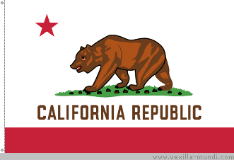 California flag with a grizzly bear on it. California flag with a grizzly bear on it.