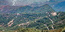 View of switchbacks on Generals Highway below Moro Rock in Sequoia Park. View of switchbacks on Generals Highway below Moro Rock in Sequoia Park.