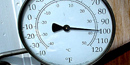 Thermometer shows temperature of 100 degrees. Thermometer shows temperature of 100 degrees.