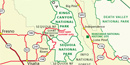 Map of Sequoia and Kings Canyon. Map of Sequoia and Kings Canyon.