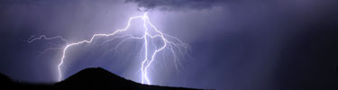 Lightning over Schonchin Butte
