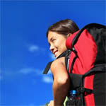 Woman hiking