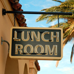 Lunch Room Sign outside Kelso Depot