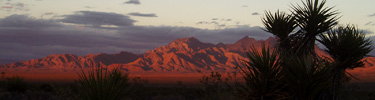 photo of mountain sunset