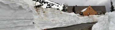 Snowpack lingers into July at the Sunrise Day Lodge