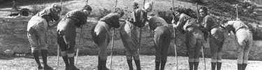 Early park visitors wore tin-bottomed pants to slide down snowfields (known then as 
