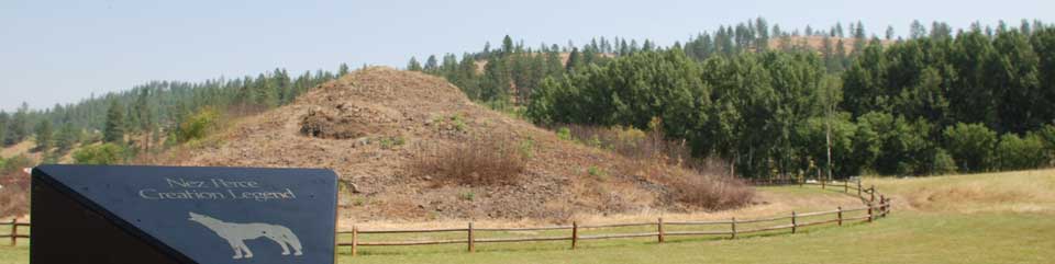 Nez Perce National Historical Park. Front Page banner photograph is of Heart of the Monster, an ancient place where the Nez Perce creation story originates. The secondary page photograph is of Nez Perce beadwork.
