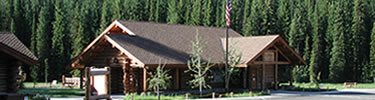 The US Forest Service visitor center and rest area at Lolo Pass, one of the many attractions to see while traveling through the park.