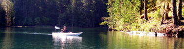 Paddling around Spencer Island, Ross Lake