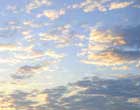 Photo of clouds against a blue sky