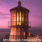 Point Reyes Lighthouse at dusk. Photo by Bruce Farnsworth.