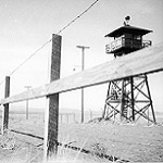 One of the guard towers that surrounded the camps.