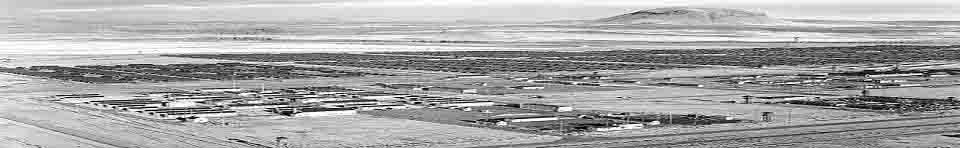 View of the Tule Lake Segregation Center from guard tower on top of Castle Rock 