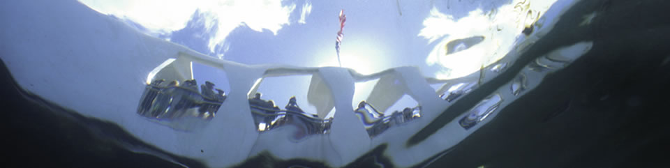 A unique perspective - visitors look down upon the USS Arizona