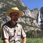 Park ranger out in the field