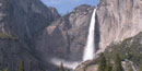 Upper Yosemite Fall with spring runoff Upper Yosemite Fall with spring runoff