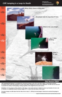 cliff diving poster