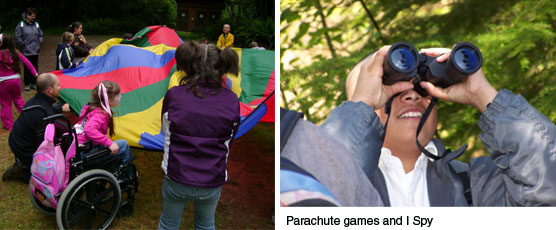 parachute games and I Spy