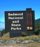Redwood entrance sign