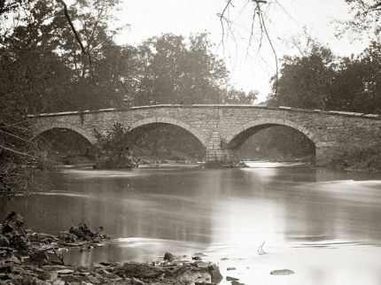 Photo of Burnside Bridge taken shortly after the Battle of Antietam