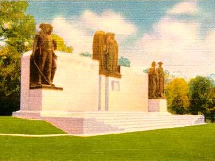 Turn-of-the-century postcard view of Confederate Monument at Shiloh