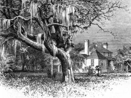 Drawing of Kingsley Plantation, c. 1878