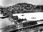 Historic Photograph of the B&O Railroad Ruins at Harpers Ferry