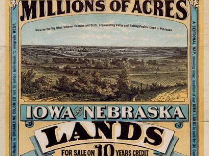 Poster promoting western lands