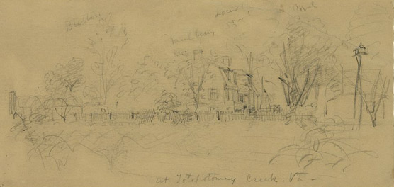 Sketch of the Shelton House