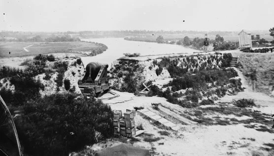 View of the James River from Drewry's Bluff, taken during the Civil War.