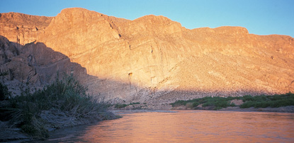 Entrance to Boquillas Canyon at sunset