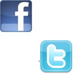 Facebook and Twitter logos