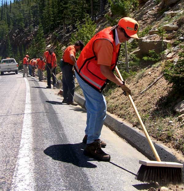a photo of road hogs working on culverts and ditches