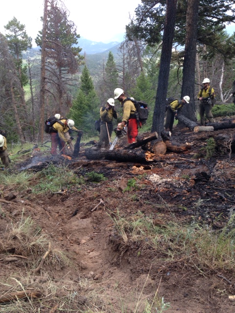 Ground crews fight lightning caused fire on Beaver Mountain in RMNP