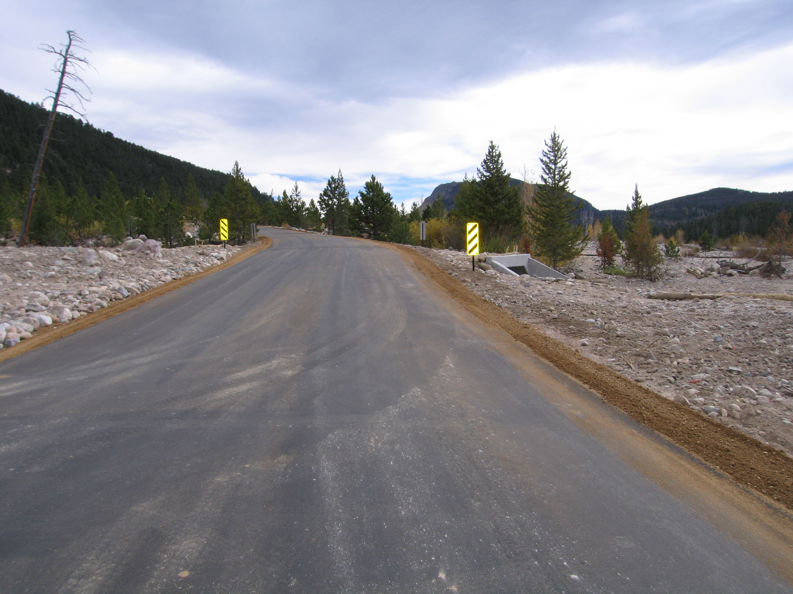 New Pavement And Culvert On Endovalley Road At Alluvial Fan