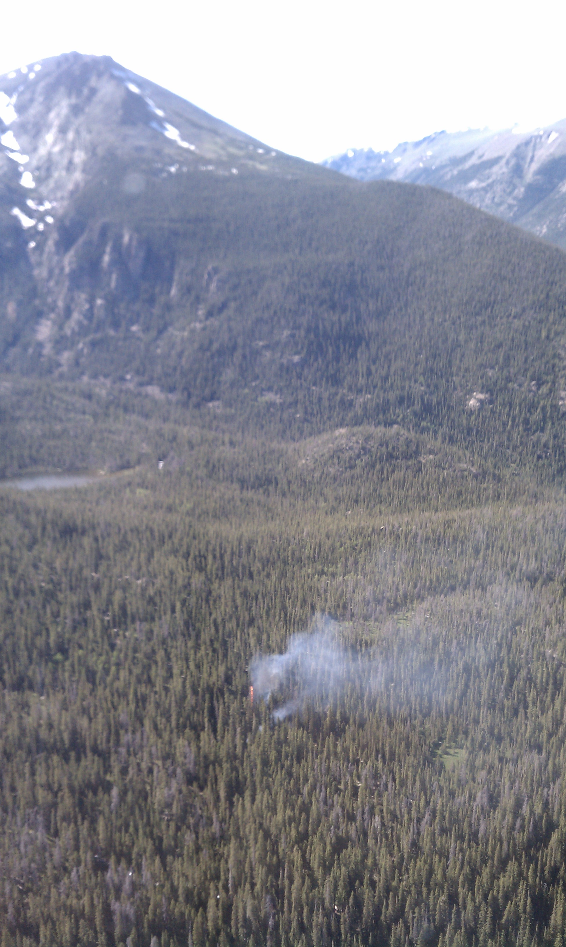 Spruce Fire in backcountry of Rocky Mountain National Park
