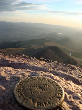 The view from the summit of Longs Peak.