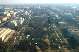 Photo The National Mall on January 20th from the top of the Washington Monument