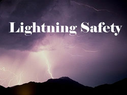 a photo of lightning and the title for the Lightning podcast