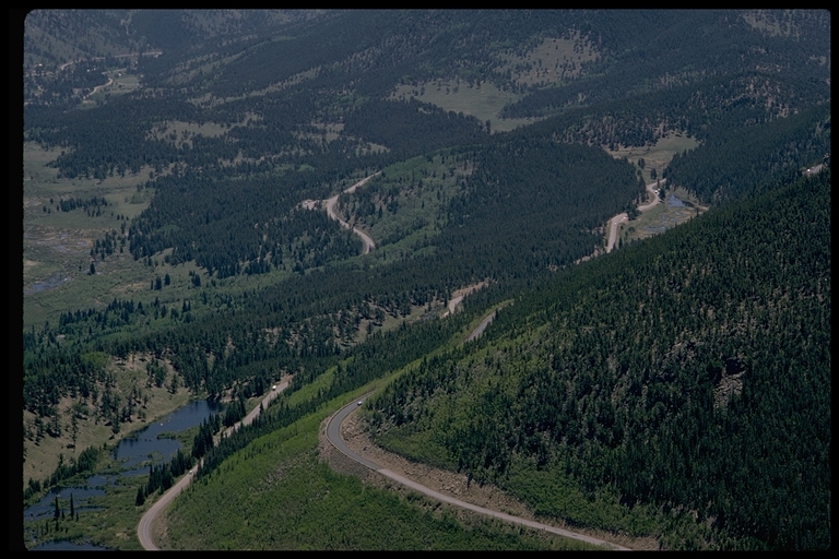 a photo of a mountain road