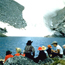 a photo of hikers at Andrews Glacier