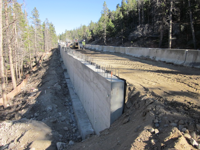 Backfill progress on Wall 4 on Bear Lake Road
