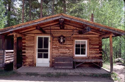 Rustic cabin at the Holzwarth Historic Site.