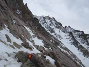 Looking across the Ledges on Longs Peak. May 18, 2012.