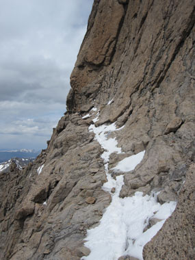Looking across an exposed section on Longs Peak. May 18, 2012.