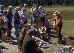 Photo ranger giving program at Sheep Lakes.
