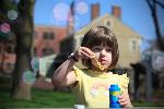 09 Girl Blowing Bubbles