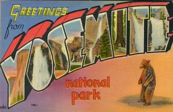 Yosemite postcard