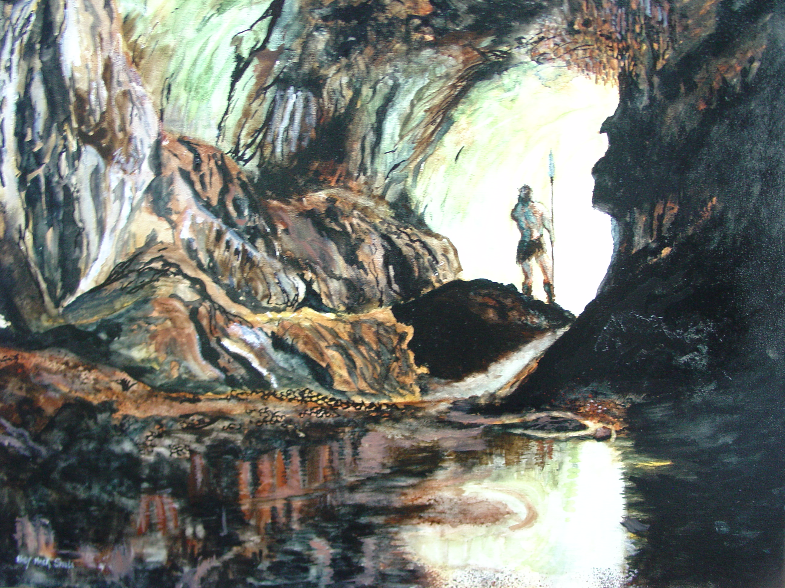 A Painting of a Paleo Hunter 10,000 Years Ago